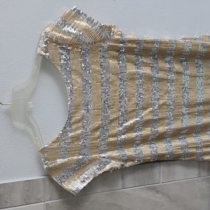 White house black market fully sequin sequence dress